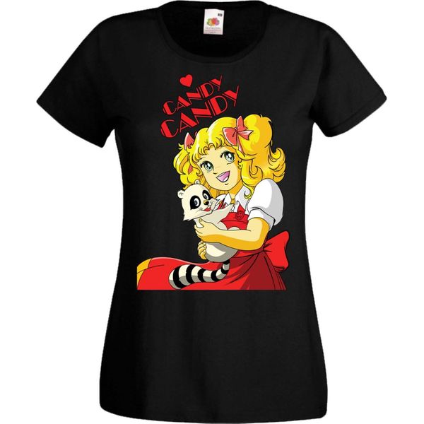 Maglietta Da Donna Manga Anime Candy Candy Candy Candy, Lady S , Noir-image