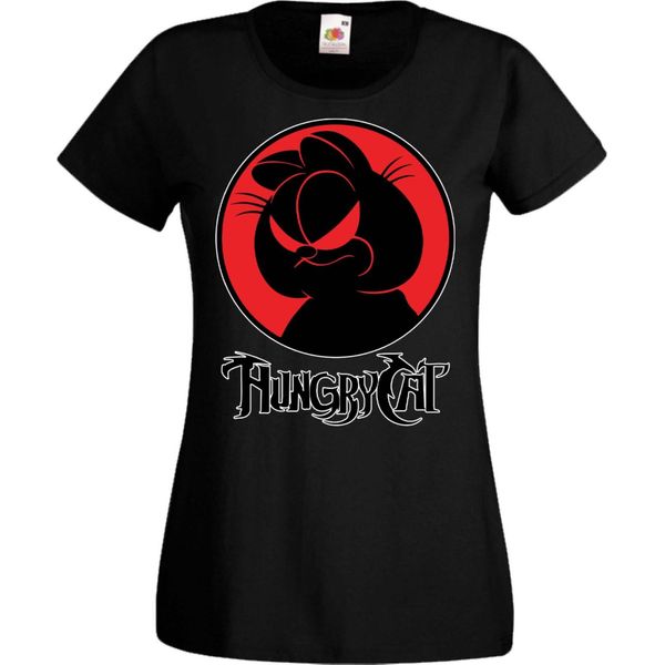 Maglietta Da Donna Manga Anime Thundercats Garfield Garfield, Lady S , Noir-image