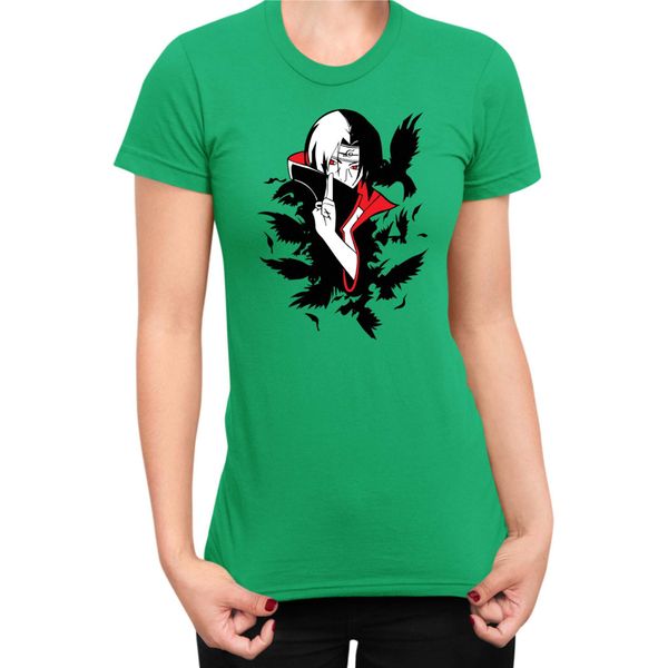 Maglietta Da Donna Naruto Itachi Crows, Lady Xl , Vert-image