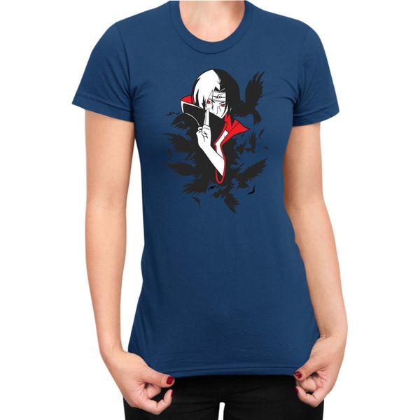 Maglietta Da Donna Naruto Itachi Crows, Lady L , Bleu Foncé-image