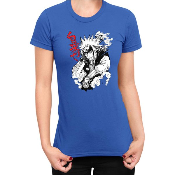 Maglietta Da Donna Naruto Jiraiya 04, Lady 2XL , Bleu-image