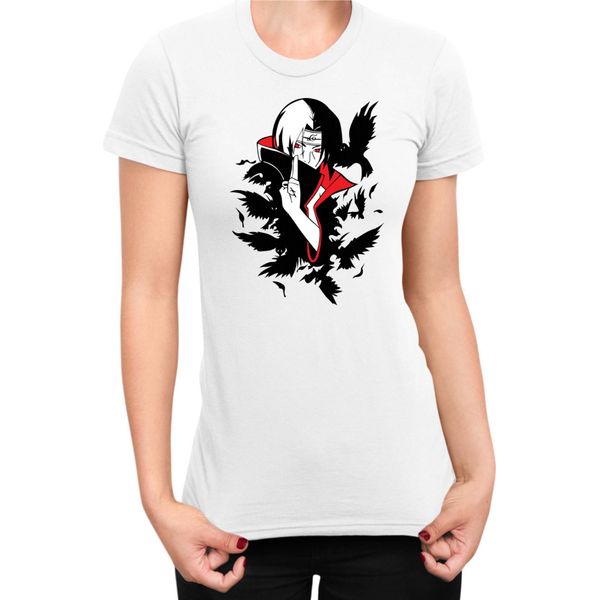 Maglietta Da Donna Naruto Itachi Crows, Lady Xl , Blanc-image