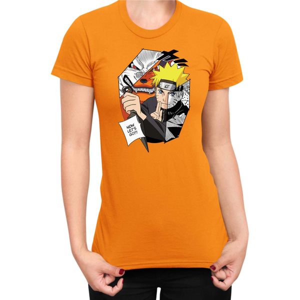 Maglietta Da Donna Naruto Naruto & Kurama, Lady L , Orange-image