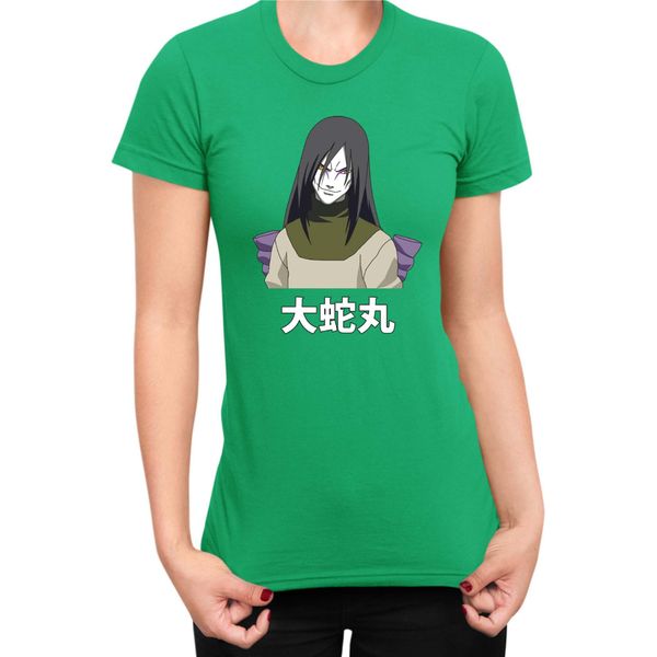 Maglietta Da Donna Naruto Orochimaru 03, Lady S , Vert-image