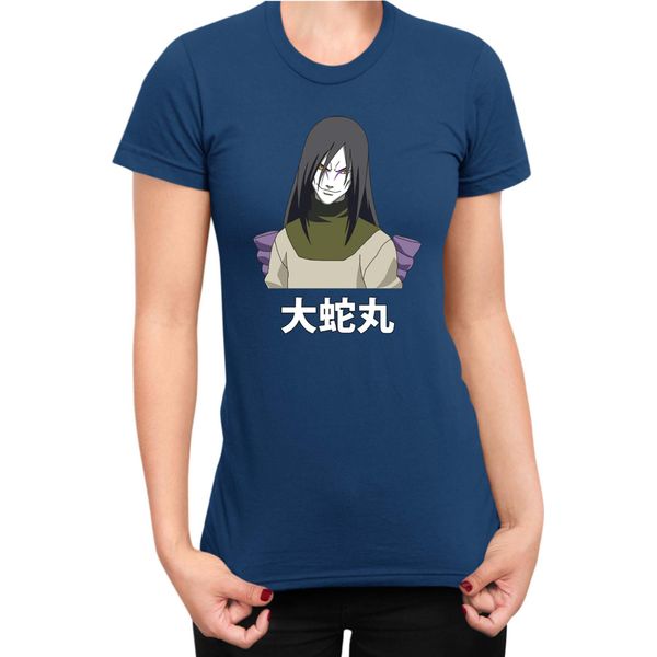 Maglietta Da Donna Naruto Orochimaru 03, Lady L , Bleu Foncé-image