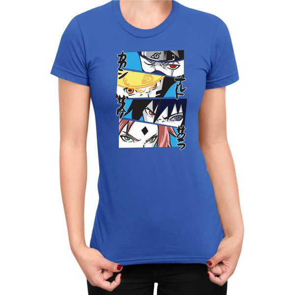 Maglietta Da Donna Naruto Team 7 05, Lady Xl , Bleu-image