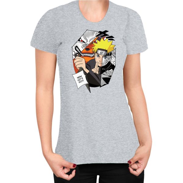 Maglietta Da Donna Naruto Naruto & Kurama, Lady 2XL , Gris-image