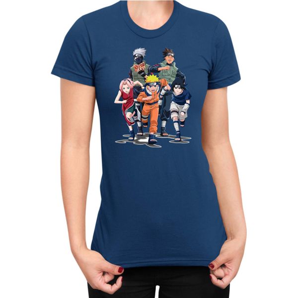 Maglietta Da Donna Naruto Team 7 04, Lady S , Bleu Foncé-image