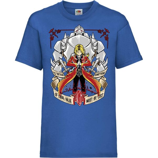 Maglietta Per Bambini Fullmetal Alchemist Edward Elric Fullmetal Edward, 9-11 Jahr - 140 , Bleu-image