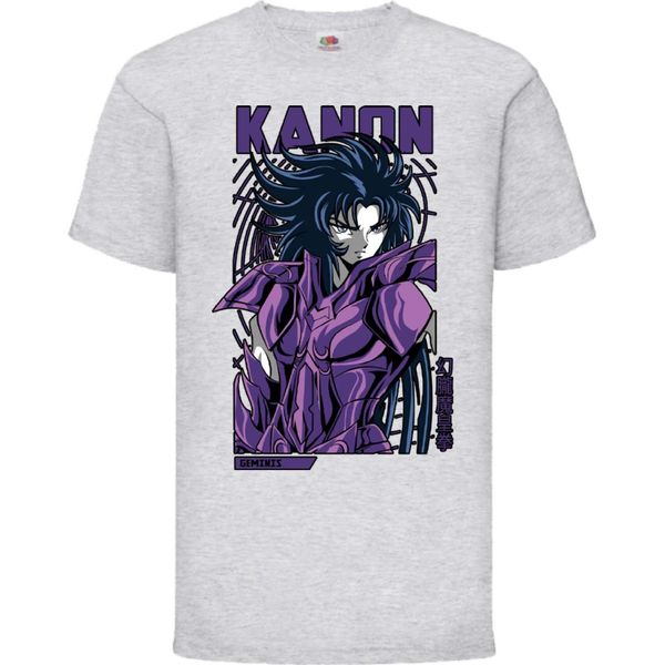 Maglietta Per Bambini Saint Anime Seiya Gemini Kanon Gemini Kanon, 5-6 Jahr - 116 , Gris-image