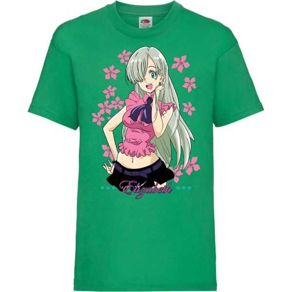 Maglietta Per Bambini The Seven Anime Deadly Manga Sins Elizabeth Liones Elizabeth Liones, 12-13 Jahr - 152 , Vert-image