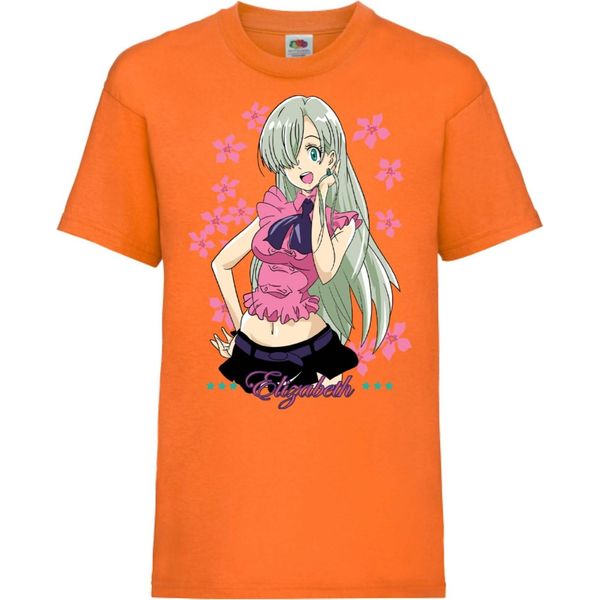 Maglietta Per Bambini The Seven Anime Deadly Manga Sins Elizabeth Liones Elizabeth Liones, 7-8 Jahr - 128 , Orange-image