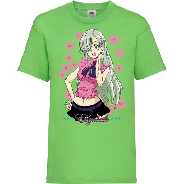 Maglietta Per Bambini The Seven Anime Deadly Manga Sins Elizabeth Liones Elizabeth Liones, 5-6 Jahr - 116 , Lime-image