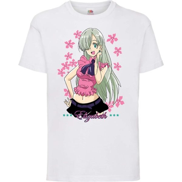 Maglietta Per Bambini The Seven Anime Deadly Manga Sins Elizabeth Liones Elizabeth Liones, 12-13 Jahr - 152 , Blanc-image