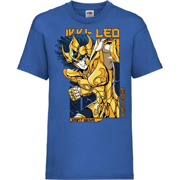 Maglietta Per Bambini Saint Anime Seiya Leo Aiolia 01 Leo, 7-8 Jahr - 128 , Bleu-image