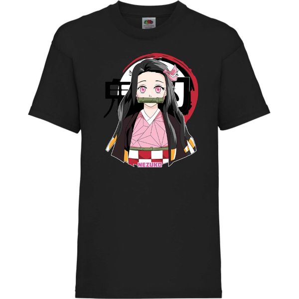 Maglietta Per Bambini Demon Anime Slayer Nezuko Kamado 05 Tanjiro Sister, 5-6 Jahr - 116 , Noir-image