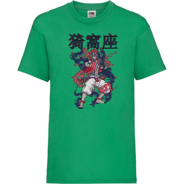 Maglietta Per Bambini Demon Anime Slayer Akaza 02 Demon Akaza, 5-6 Jahr - 116 , Vert-image