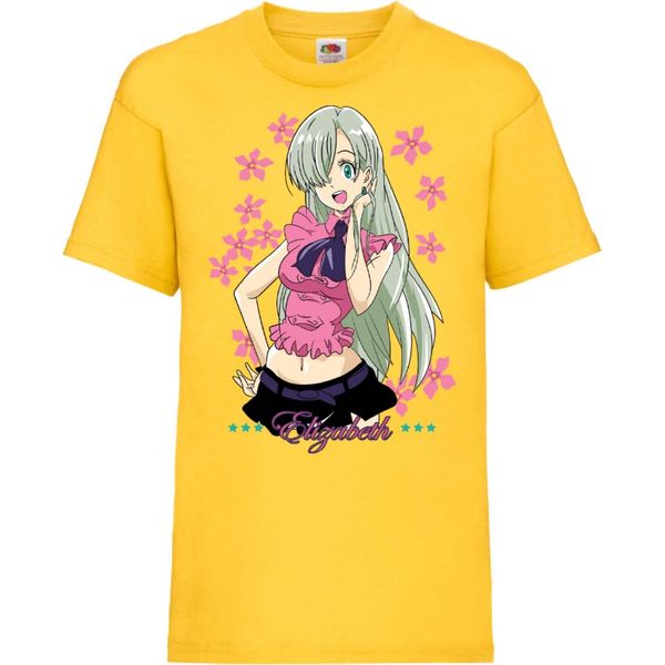 Maglietta Per Bambini The Seven Anime Deadly Manga Sins Elizabeth Liones Elizabeth Liones, 7-8 Jahr - 128 , Jaune-image