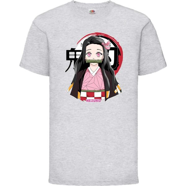 Maglietta Per Bambini Demon Anime Slayer Nezuko Kamado 05 Tanjiro Sister, 5-6 Jahr - 116 , Gris-image
