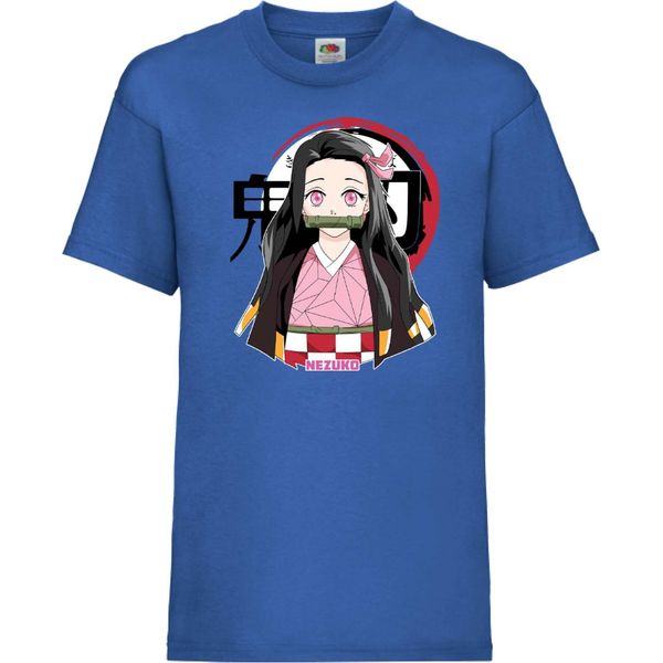 Maglietta Per Bambini Demon Anime Slayer Nezuko Kamado 05 Tanjiro Sister, 5-6 Jahr - 116 , Bleu-image