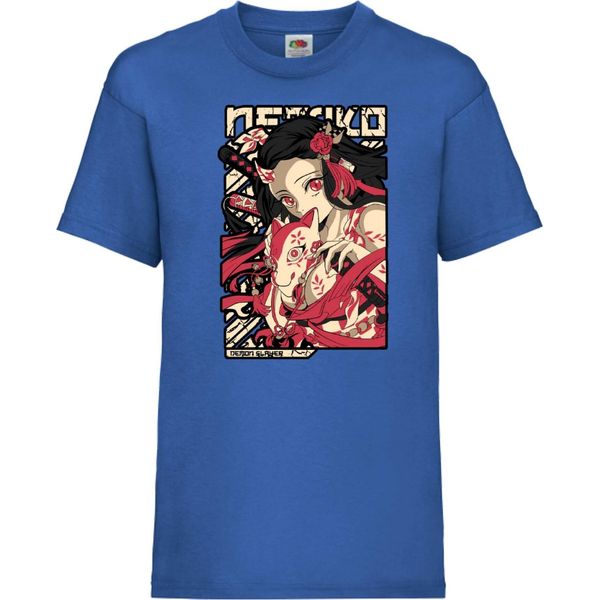 Maglietta Per Bambini Demon Anime Slayer Nezuko Kamado 04 Nezuko Demon, 12-13 Jahr - 152 , Bleu-image