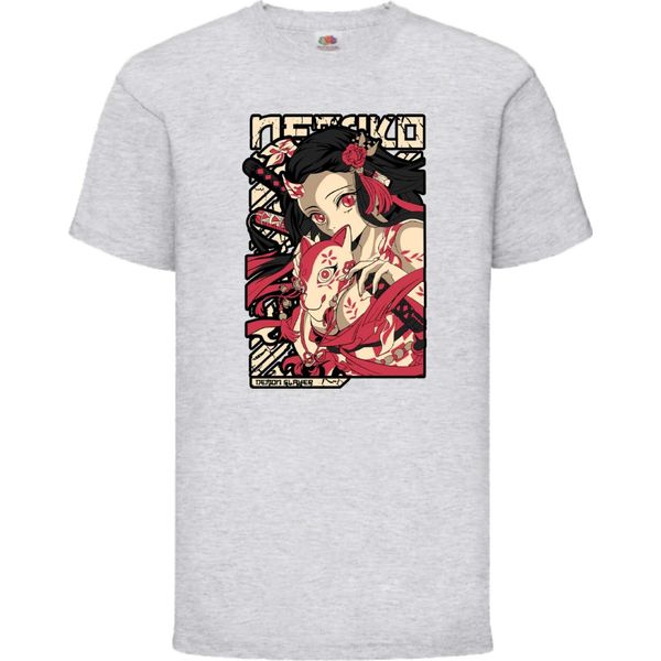 Maglietta Per Bambini Demon Anime Slayer Nezuko Kamado 04 Nezuko Demon, 5-6 Jahr - 116 , Gris-image