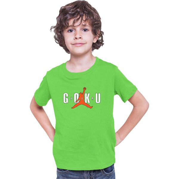 Maglietta Per Bambini Dragon Anime Manga Ball Z Goku Air, 9-11 Jahr - 140 , Lime-image