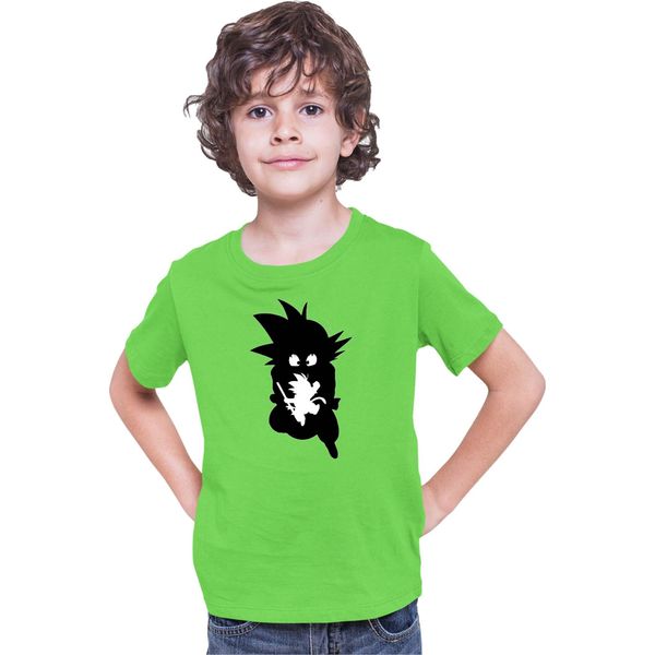 Maglietta Per Bambini Dragon Anime Manga Ball Z Goku 35, 9-11 Jahr - 140 , Lime-image