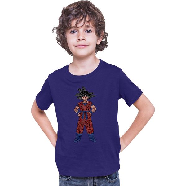Maglietta Per Bambini Dragon Anime Manga Ball Z Goku 04, 9-11 Jahr - 140 , Bleu Foncé-image
