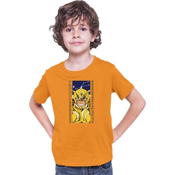 Maglietta Per Bambini Japan Anime Manga Saint Anime Seiya Taurus Taurus, 7-8 Jahr - 128 , Orange-image
