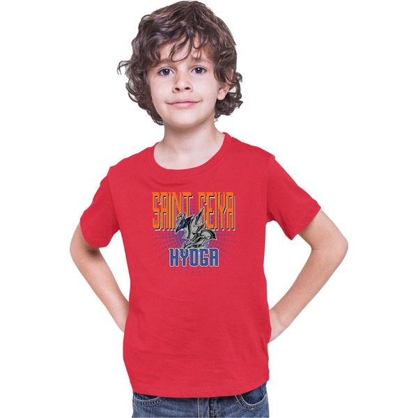 Maglietta Per Bambini Japan Anime Manga Saint Anime Seiya Hyoga Hyoga, 7-8 Jahr - 128 , Rouge-image