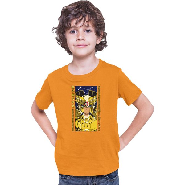 Maglietta Per Bambini Japan Anime Manga Saint Anime Seiya Gemini Gemini, 7-8 Jahr - 128 , Orange-image