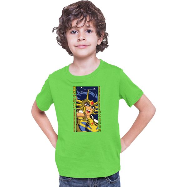Maglietta Per Bambini Japan Anime Manga Saint Anime Seiya Cancer, 5-6 Jahr - 116 , Lime-image