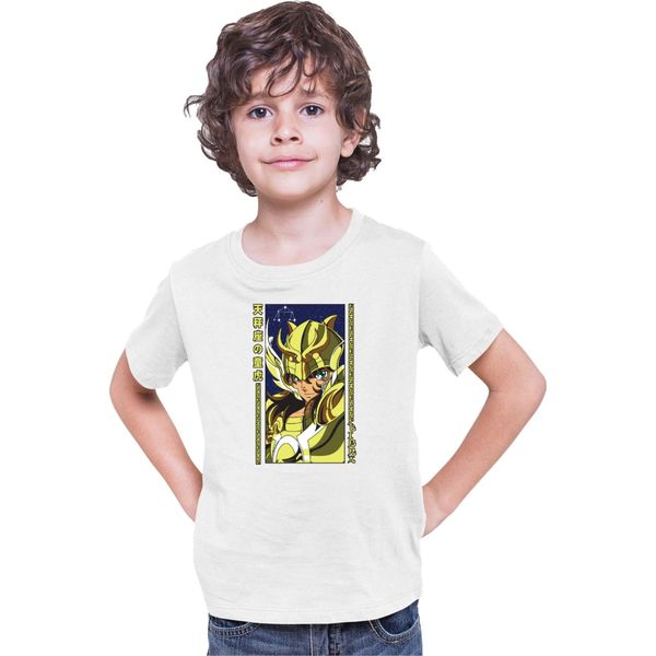 Maglietta Per Bambini Japan Anime Manga Saint Anime Seiya Libra Libra, 7-8 Jahr - 128 , Blanc-image