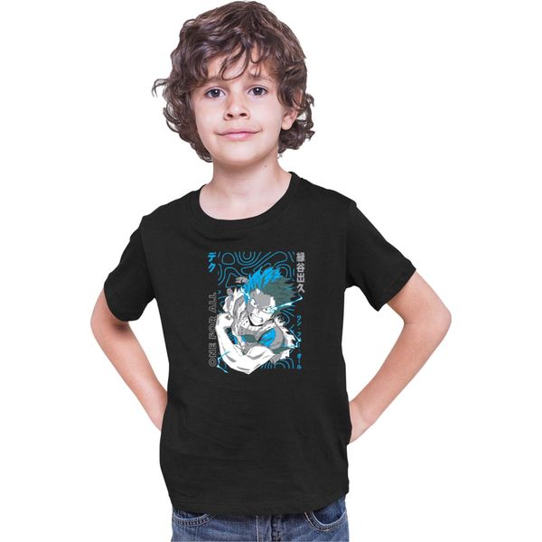 Maglietta Per Bambini Japan Anime Manga My Hero Anime Academia Izuku Midoriya Deku Izuku Midoriya Deku, 12-13 Jahr - 152 , Noir-image