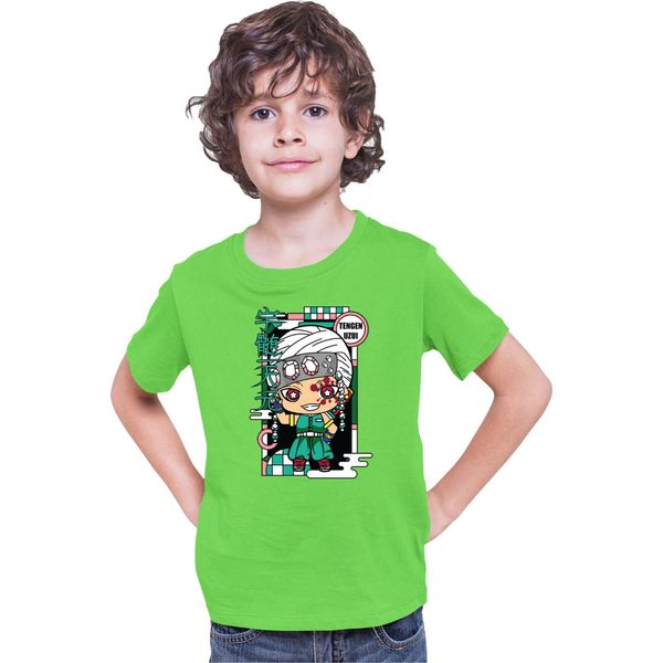 Maglietta Per Bambini Demon Anime Slayer Kimetsu No Yaiba Chibi Tengen Uzui, 7-8 Jahr - 128 , Lime-image