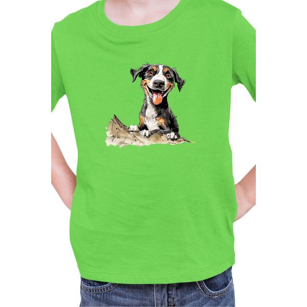 Maglietta Per Bambini Funny Dogs Breeds Entlebucher Mountain Dog Breed Dog Breed, 5-6 Jahr - 116 , Lime-image