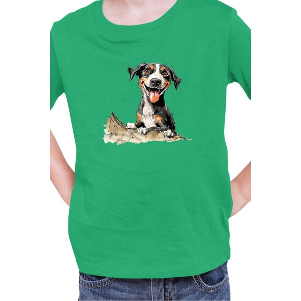 Maglietta Per Bambini Funny Dogs Breeds Entlebucher Mountain Dog Breed Dog Breed, 5-6 Jahr - 116 , Vert-image