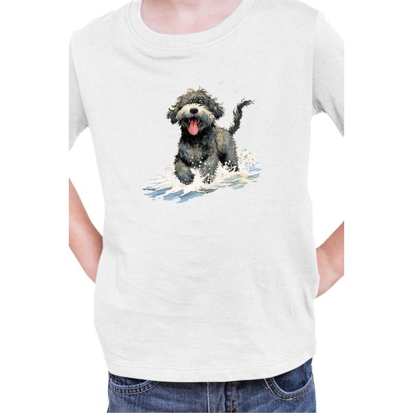 Maglietta Per Bambini Funny Dogs Breeds Portugese Water Dog Breed Dog Breed, 7-8 Jahr - 128 , Blanc-image