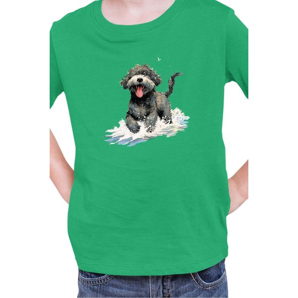 Maglietta Per Bambini Funny Dogs Breeds Portugese Water Dog Breed Dog Breed, 7-8 Jahr - 128 , Vert-image