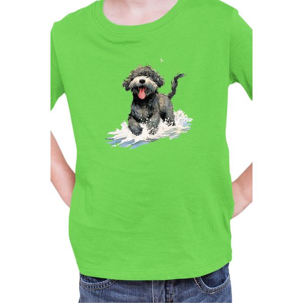 Maglietta Per Bambini Funny Dogs Breeds Portugese Water Dog Breed Dog Breed, 7-8 Jahr - 128 , Lime-image