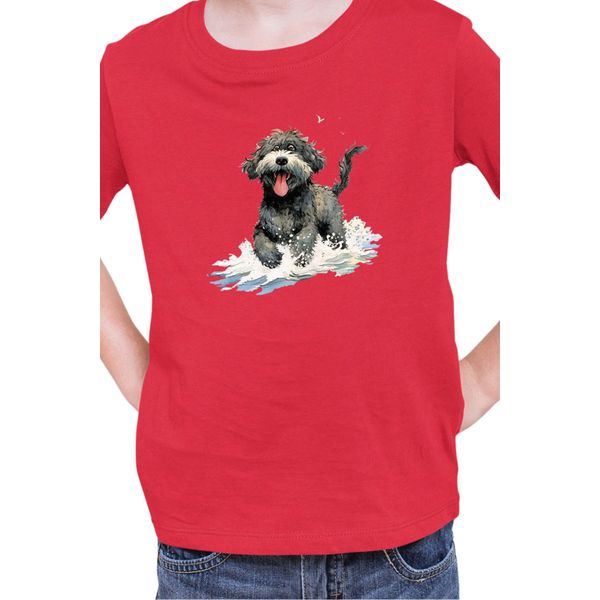 Maglietta Per Bambini Funny Dogs Breeds Portugese Water Dog Breed Dog Breed, 7-8 Jahr - 128 , Rouge-image