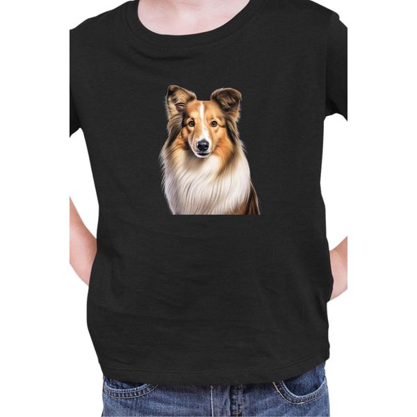 Maglietta Per Bambini Dogs Breeds Australian Shepherd Dog Breed 005, 12-13 Jahr - 152 , Noir-image
