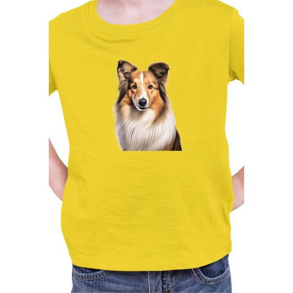 Maglietta Per Bambini Dogs Breeds Australian Shepherd Dog Breed 005, 12-13 Jahr - 152 , Jaune-image