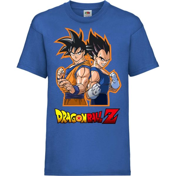 Maglietta Per Bambini Dragon Anime Manga Ball Z 01 Goku Vegeta, 9-11 Jahr - 140 , Bleu-image