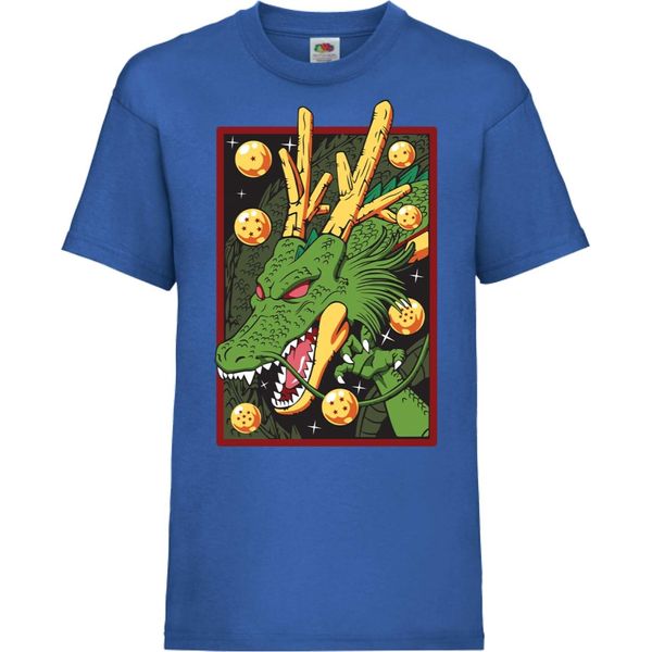 Maglietta Per Bambini Dragon Anime Manga Ball Z Shenron Shenron Dragon, 9-11 Jahr - 140 , Bleu-image