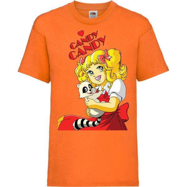Maglietta Per Bambini Candy Candy Candy Candy, 12-13 Jahr - 152 , Orange-image