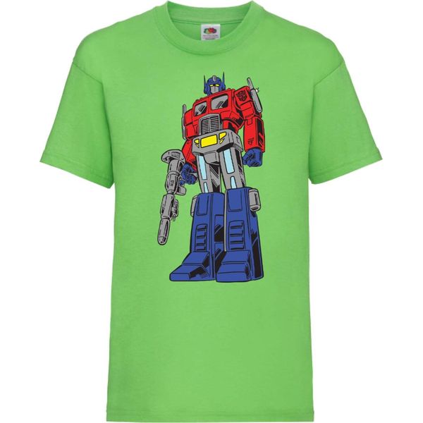 Maglietta Per Bambini Transformers Optimus Prime 01 Optimus Prime, 9-11 Jahr - 140 , Lime-image