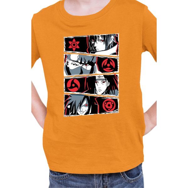 Maglietta Per Bambini Naruto Sharingan Users, 3-4 Jahr - 104 , Orange-image