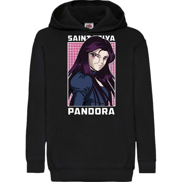 Felpe Con Cappuccio Per Bambini Anime Manga Saint Anime Seiya Pandora, 5-6 Jahr - 116 / Noir-image